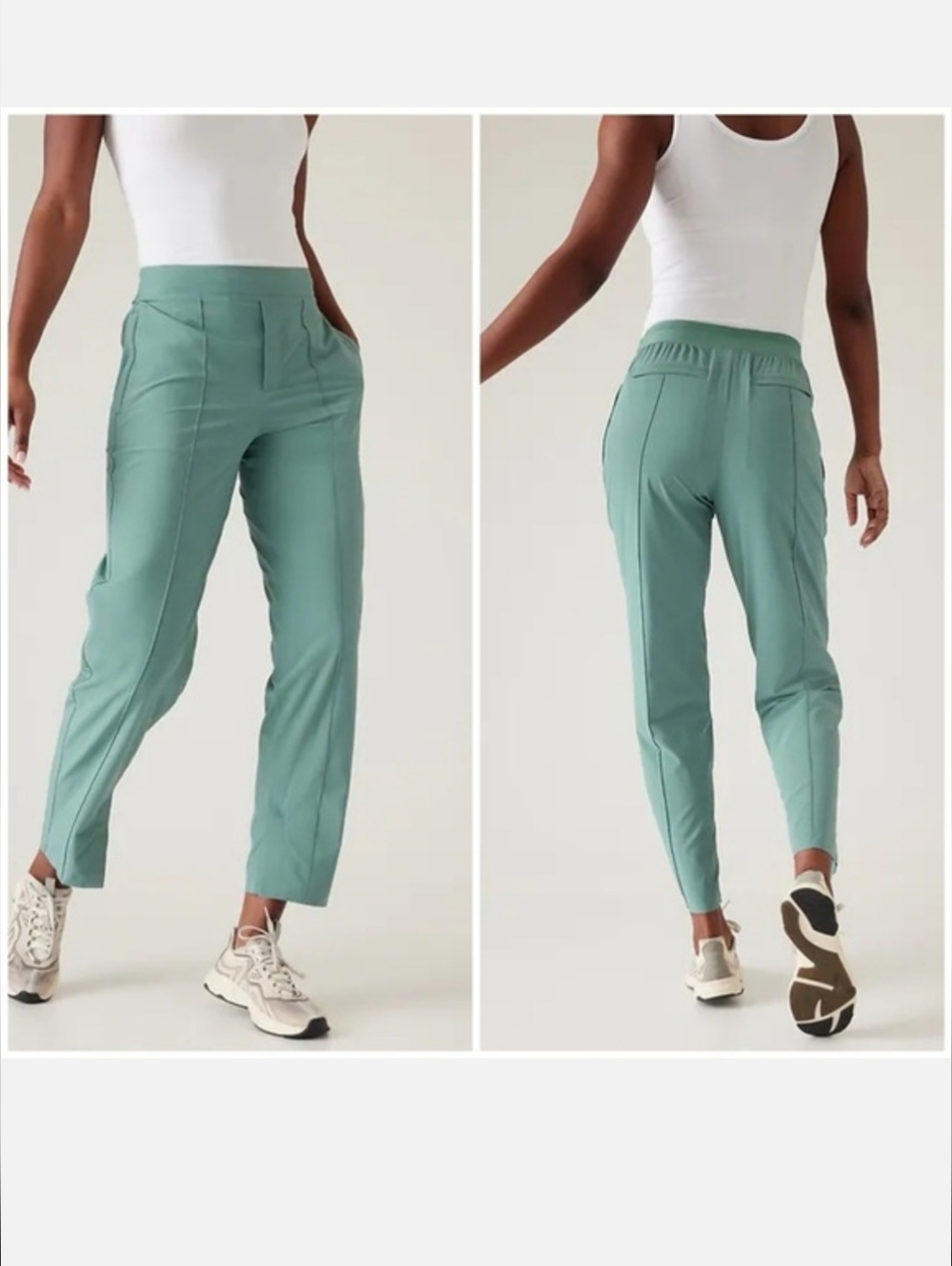 Athleta Brooklyn Heights High Rise Pants in Deep Ocean Teal Size 4 LIKE NEW